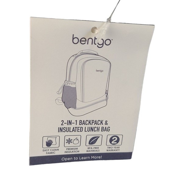 Bentgo Kids Prints 2-in-1 Backpack Lunch Bag Insulated Space Rockets School - Picture 11 of 14